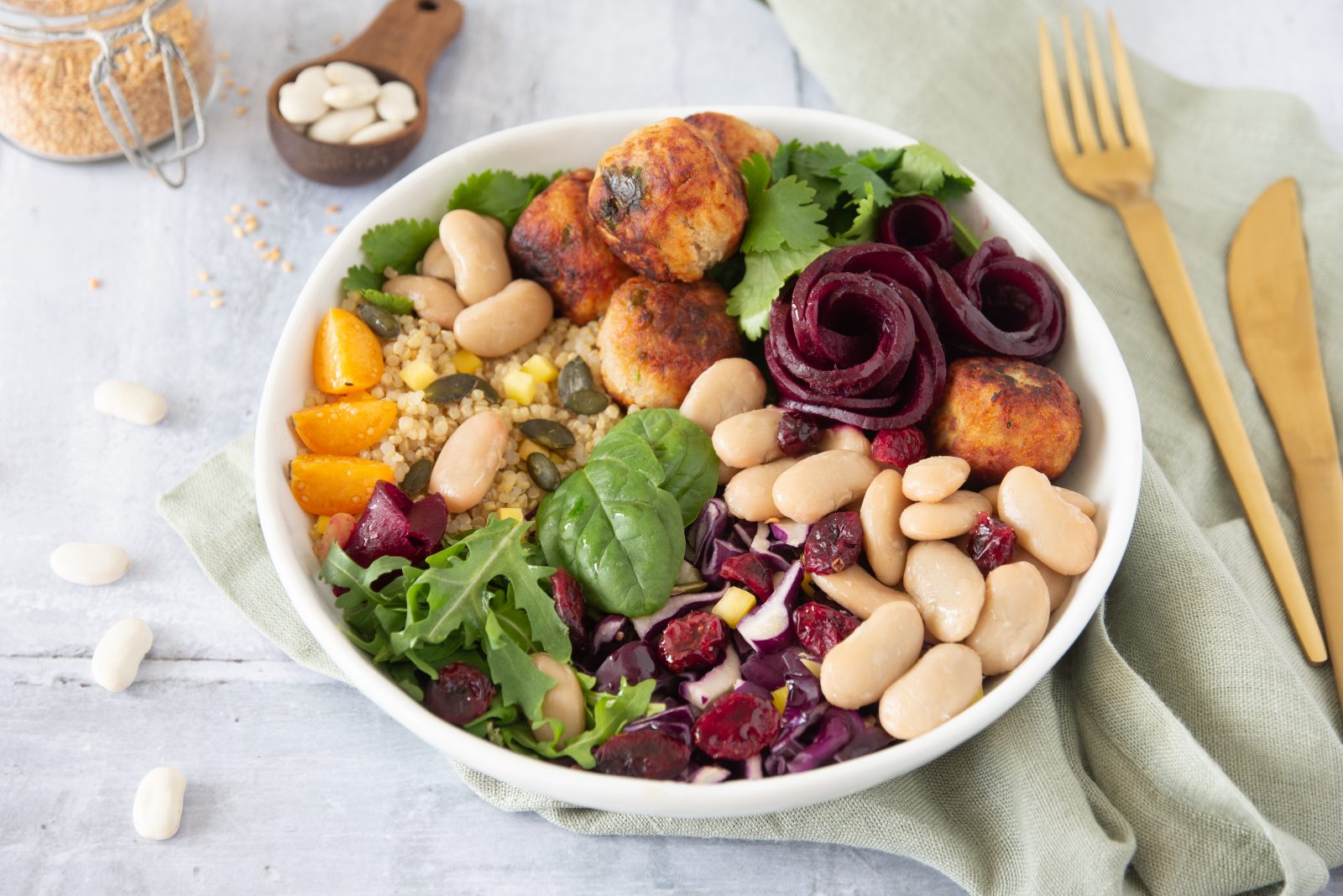 Buddha bowl d’hiver aux Haricots Tarbais